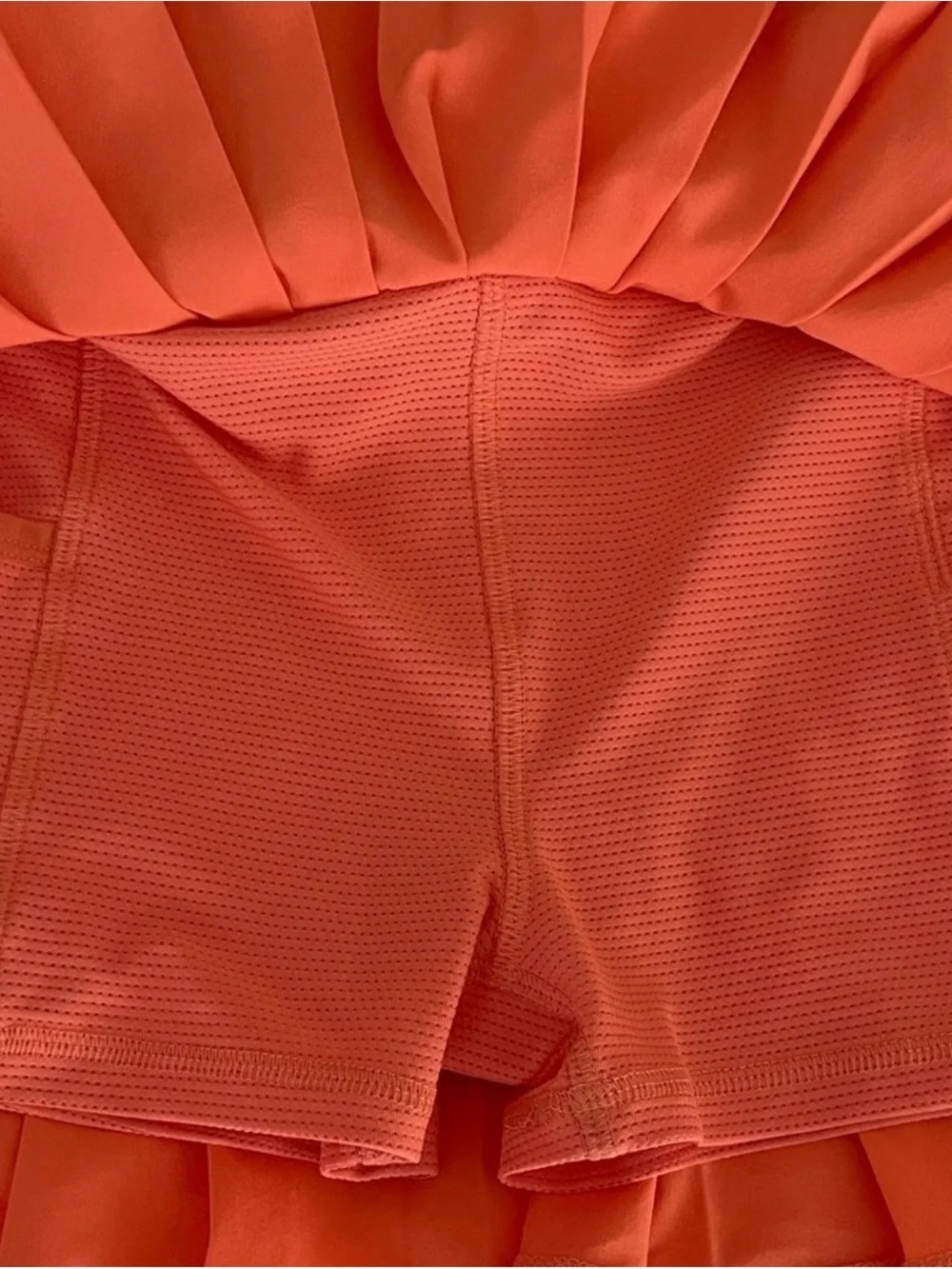 Athleta Coral Pleated Athletic or Tennis Skirt with Shorts